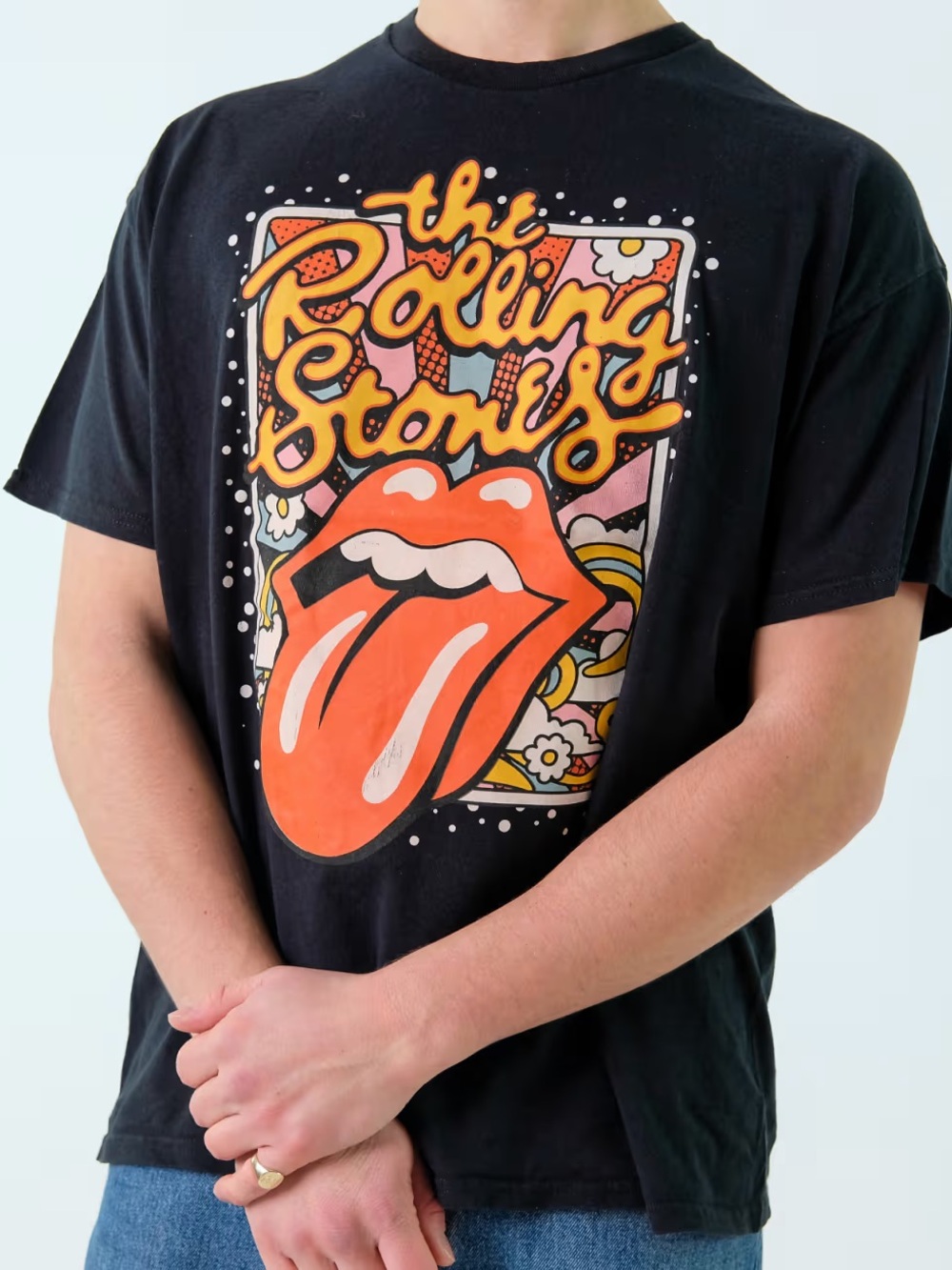 The Rolling Stones • band tee graphic black cotton short sleeve t shirt
